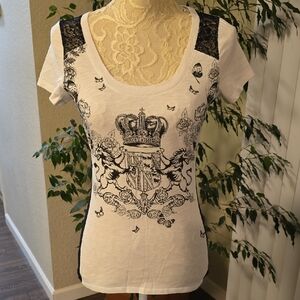 Express Graphic Scoop Neck Tee